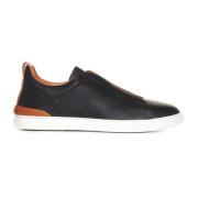 Casual Sneakers voor Mannen Ermenegildo Zegna , Black , Heren