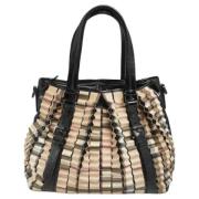 Pre-owned Leather totes Burberry Vintage , Black , Dames