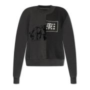 Sweatshirt met logo MM6 Maison Margiela , Black , Dames