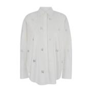 Witte Shirt Camicia/Shirt Msgm , White , Dames