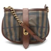 Pre-owned Leather shoulder-bags Burberry Vintage , Brown , Dames