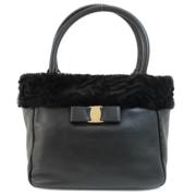 Pre-owned Leather handbags Salvatore Ferragamo Pre-owned , Black , Dam...