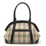 Pre-owned Canvas handbags Burberry Vintage , Beige , Dames