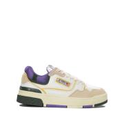 Witte lage sneakers met suède detail Autry , Multicolor , Dames