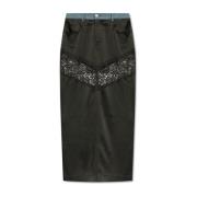 Rok gemaakt van gecombineerde materialen Blumarine , Black , Dames