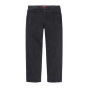 Klassieke Stone Washed Slim Jean Supreme , Black , Heren