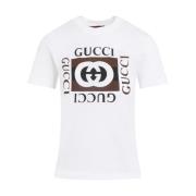 Retro 70s Wit Bruin Sneakers Gucci , White , Dames