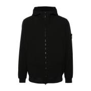 Zwarte Jassen voor een Stijlvolle Look Stone Island , Black , Heren