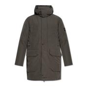 Donsjack met logo Stone Island , Gray , Heren