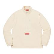 Natuurlijke Polartec Half Zip Pullover Beperkte Oplage Supreme , Beige...