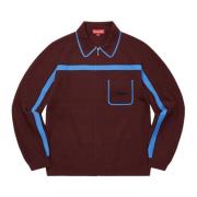 Beperkte oplage Burgundy Zip Up Cardigan Supreme , Red , Heren