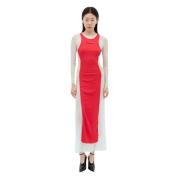 Maxi Jurk met Paneelconstructie Jean Paul Gaultier , Red , Dames