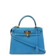 Pre-owned Fabric handbags Hermès Vintage , Blue , Dames