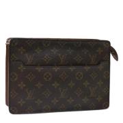 Pre-owned Canvas clutches Louis Vuitton Vintage , Brown , Dames