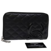 Pre-owned Leather chanel-bags Chanel Vintage , Black , Dames