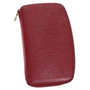 Pre-owned Leather wallets Louis Vuitton Vintage , Red , Dames