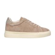 Versierde Leren Sneaker Alma EN Pena , Beige , Dames