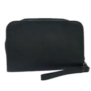 Pre-owned Leather clutches Louis Vuitton Vintage , Black , Dames