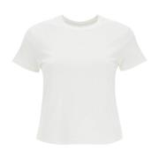 Geborduurd Logo Katoenen Slim Fit T-Shirt Alexander Wang , White , Dam...