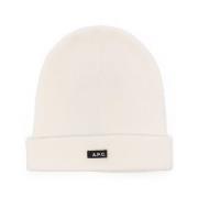 Witte Logo Baret Hoed A.p.c. , White , Heren