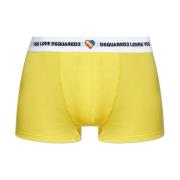 Slips met logo Dsquared2 , Yellow , Heren