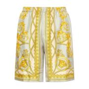 Zijden shorts Versace , Beige , Heren