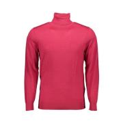 Elegant Pink Wool Turtleneck Sweater Gant , Red , Heren