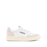 Witte Sneakers met Kleurblok Ontwerp Autry , White , Dames