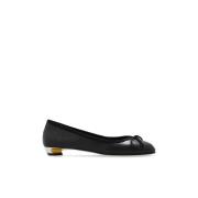 Leren balletflats Alexander McQueen , Black , Dames