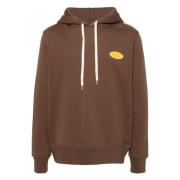 Grijze Katoenen Hoodie met Wit Logo Autry , Brown , Heren