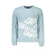 Elegant Comfort Sweatshirt Cavalli Class , Blue , Heren