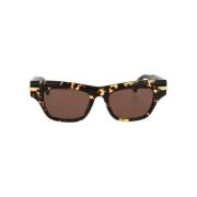 Cat Eye Zonnebril Bottega Veneta , Brown , Dames