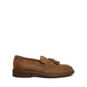 Bruine platte schoenen met kwastjes Brunello Cucinelli , Brown , Heren