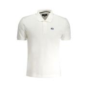 Wit Katoenen Poloshirt met Korte Mouwen La Martina , White , Heren