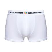 Boxershorts met logo Dsquared2 , White , Heren