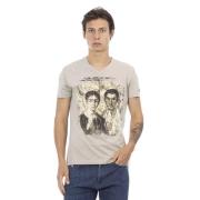 Elegant Beige V-hals T-shirt Trussardi , Beige , Heren