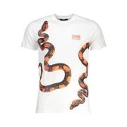 Bedrukt Logo T-shirt Cavalli Class , White , Heren