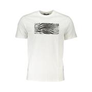 Gedrukt Ronde Hals T-Shirt Cavalli Class , White , Heren