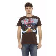 Elegante Bruine Korte Mouw Tee Trussardi , Brown , Heren