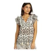 Bloemen geborduurde blouse Alma EN Pena , Multicolor , Dames