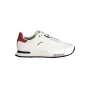 Witte Polyester Sneakers met Sportieve Details Blauer , White , Heren