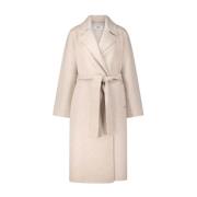 Gebelde Wollen Jas Cinque , Beige , Dames