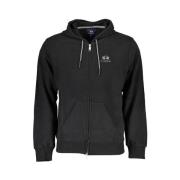 Zwarte Katoenen Hoodie La Martina , Black , Heren