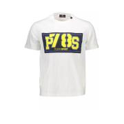 Wit Katoenen T-shirt met korte mouwen Plein Sport , White , Heren