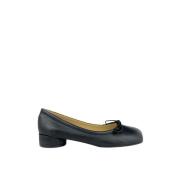 Zwarte Leren Ballet Flats met Strik MM6 Maison Margiela , Black , Dame...