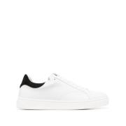 Witte Zwarte Sneakers Lanvin , White , Heren