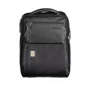 Elegante Leren Laptoptas Piquadro , Black , Unisex