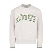 Katoenen sweatshirt met geel en groen logoprint Autry , Gray , Heren