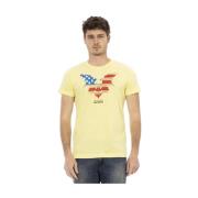 Sunshine Yellow Casual Tee met Grafische Print Trussardi , Yellow , He...