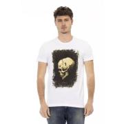 Eenvoudig Wit Grafisch T-shirt Trussardi , White , Heren